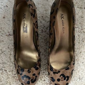 Anne Klein leopard print heels